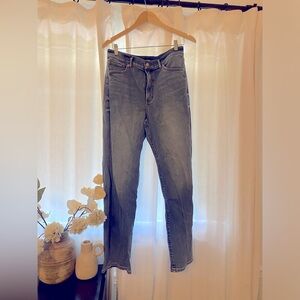 Express modern straight super high rise blue Jeans